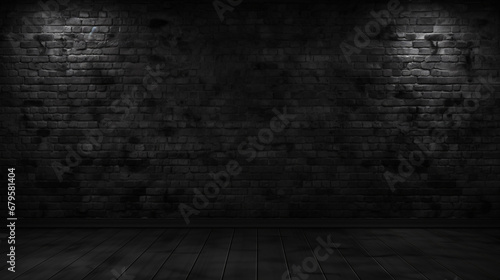 Black wall room background