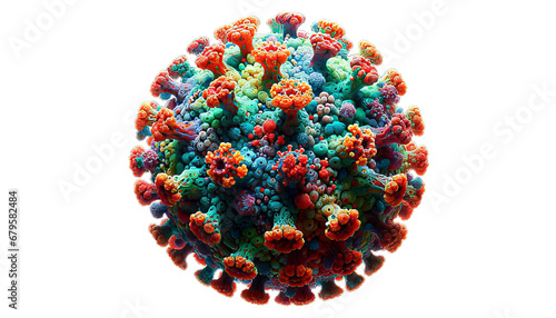 Unveiling the World of Viruses: A Comprehensive 3D Model Exploring Microscopic Pathogens and Their Genetic Replication photo