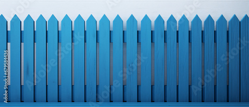 Blue wooden fence