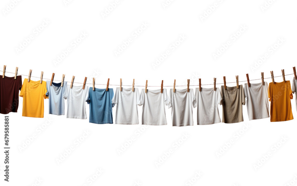Collection of Colorful Stunning Clothesline Isolated on Transparent Background PNG.