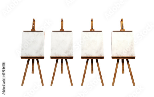 Collection of Stunning Display Easels Isolated on Transparent Background PNG.