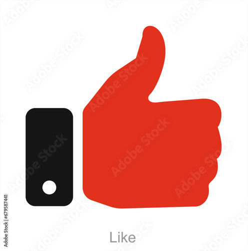 Like and approve icon concept