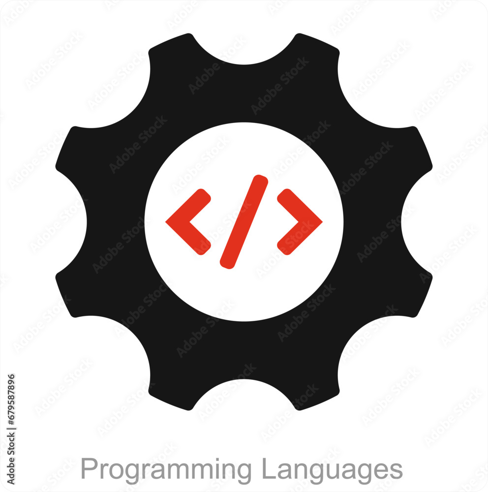 Programming languages and code icon concept Programming languages and code icon concept
