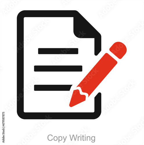 Copy Writing and blog icon concept