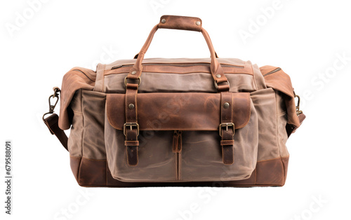 Fair Overnight bag Isolated on Transparent Background PNG. photo