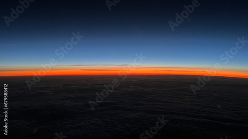 Sunrise cockpit view
