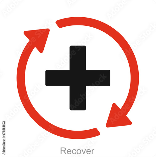 Recover and backup icon concept
