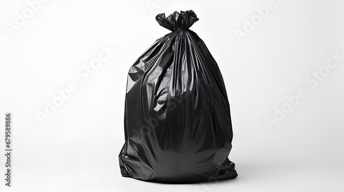 black plastic bag, Garbage, trash. © isbah