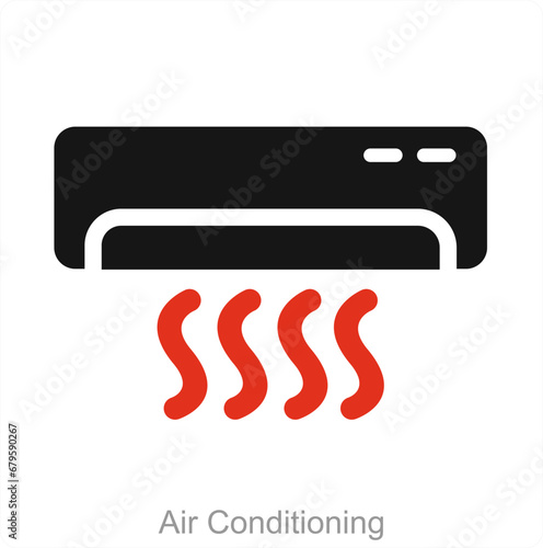Air Conditioning and ac icon concept 