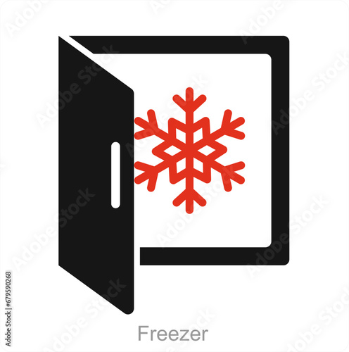 Freezer and deep icon concept