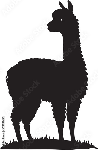 Alpaca Silhouettes EPS Alpaca Vector Alpaca Clipart