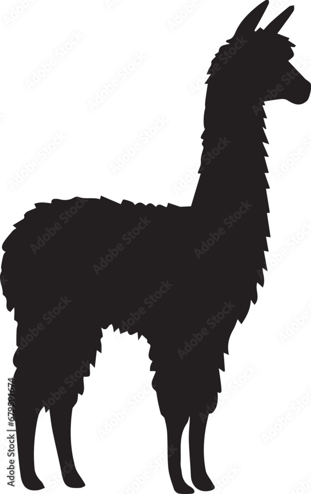 Fototapeta premium Alpaca Silhouettes EPS Alpaca Vector Alpaca Clipart