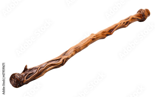 Artisan-Crafted Hiking Cane On Transparent Background photo