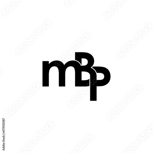 mbp typography letter monogram logo design photo