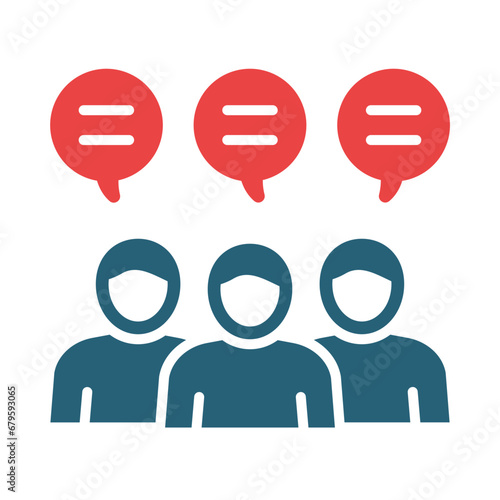 Forum Glyph Two Color Icon Design