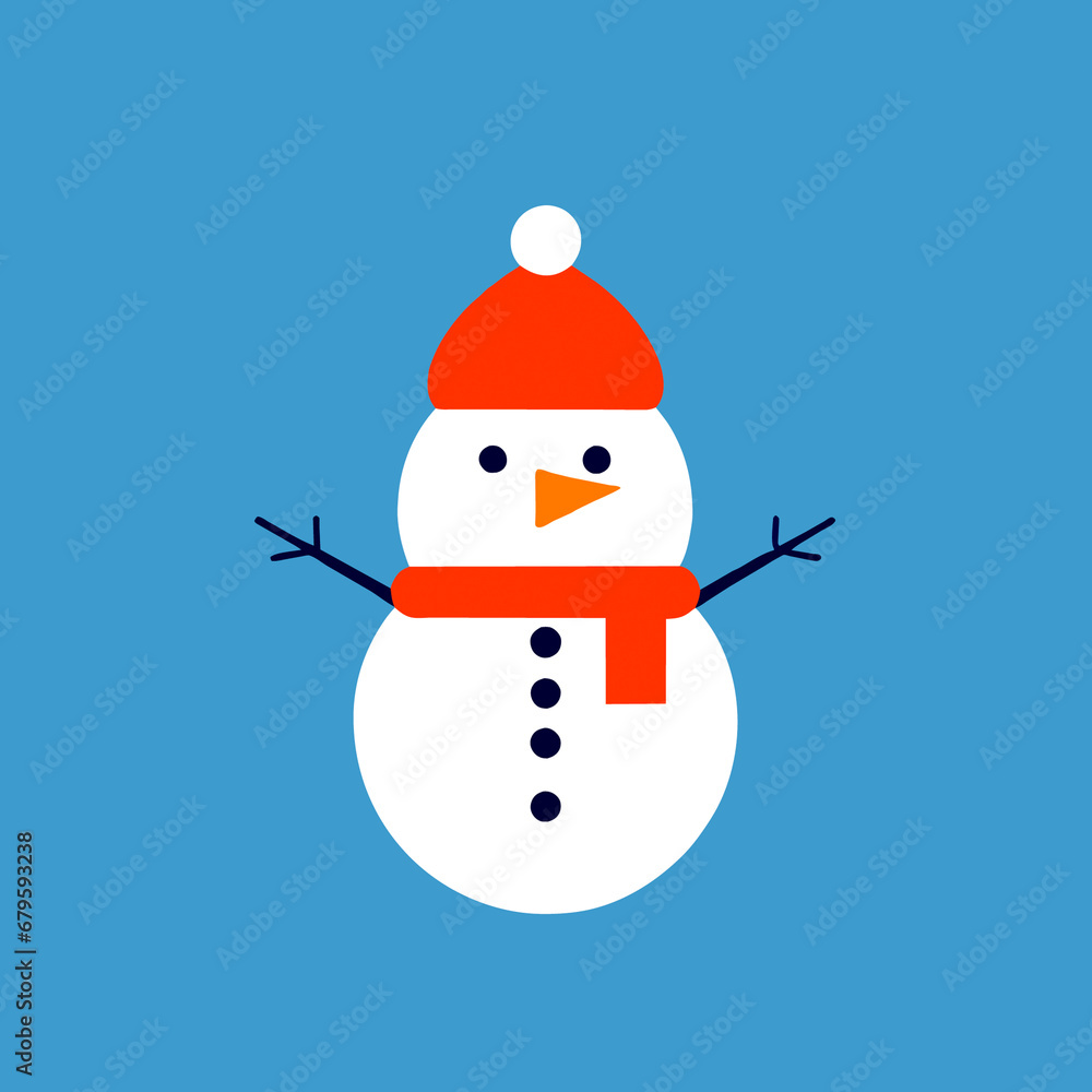 Christmas card. Illustration of a snowman Christmas card. Illustration of a snowman