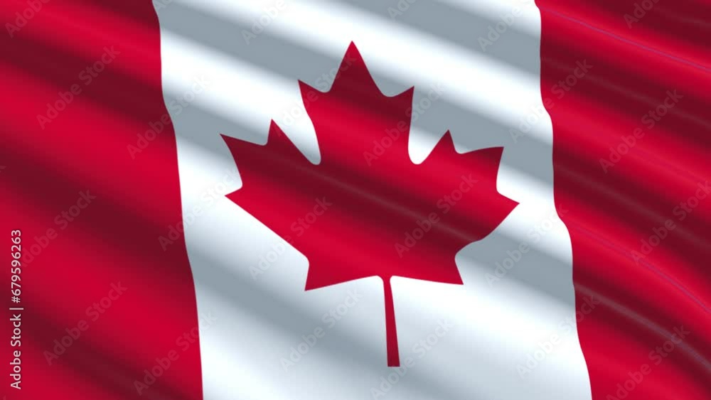 Canadian flag waving. Canadian flag waving.