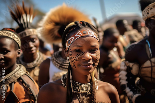 Heritage day south Africa. Portrait of an African girl.
