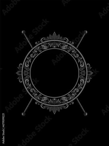 Vintage luxury ornament for decoration
