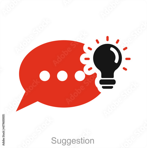 Suggestion and idea icon concept 
