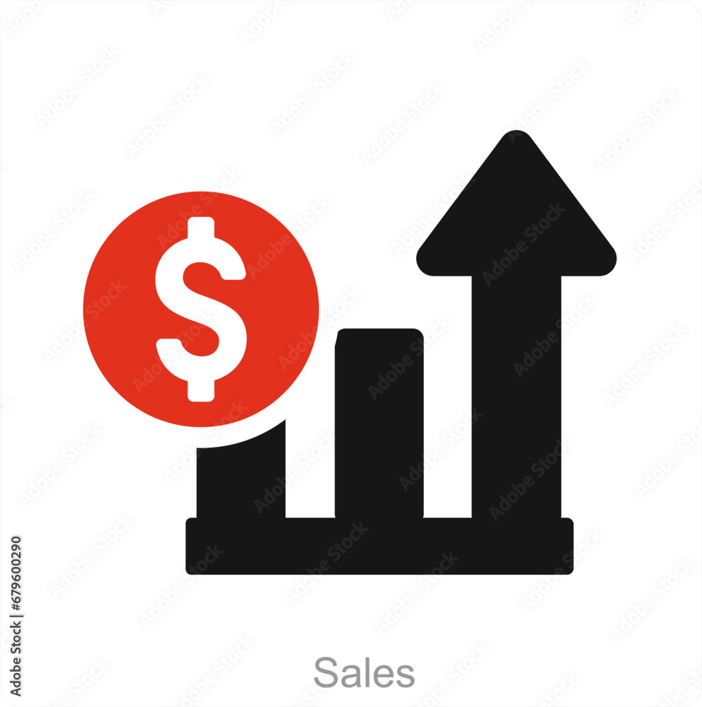 Sales and business icon concept Sales and business icon concept