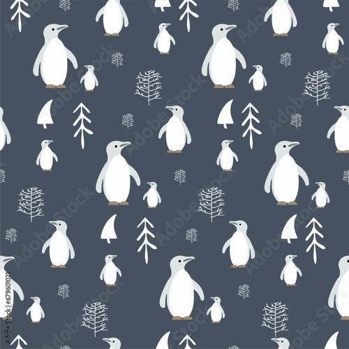 Cute animals winter pattern