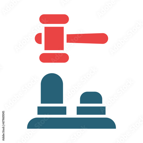 Whack A Mole Glyph Two Color Icon Design