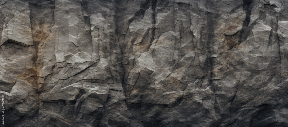 A Majestic Rock Formation Crowned by Towering Trees Created With Generative AI Technology