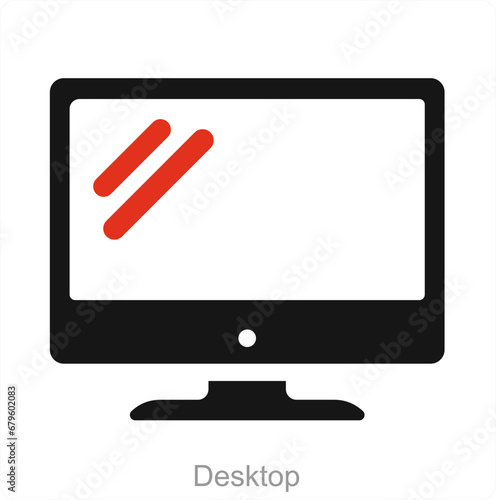 Desktop and screen icon concept 