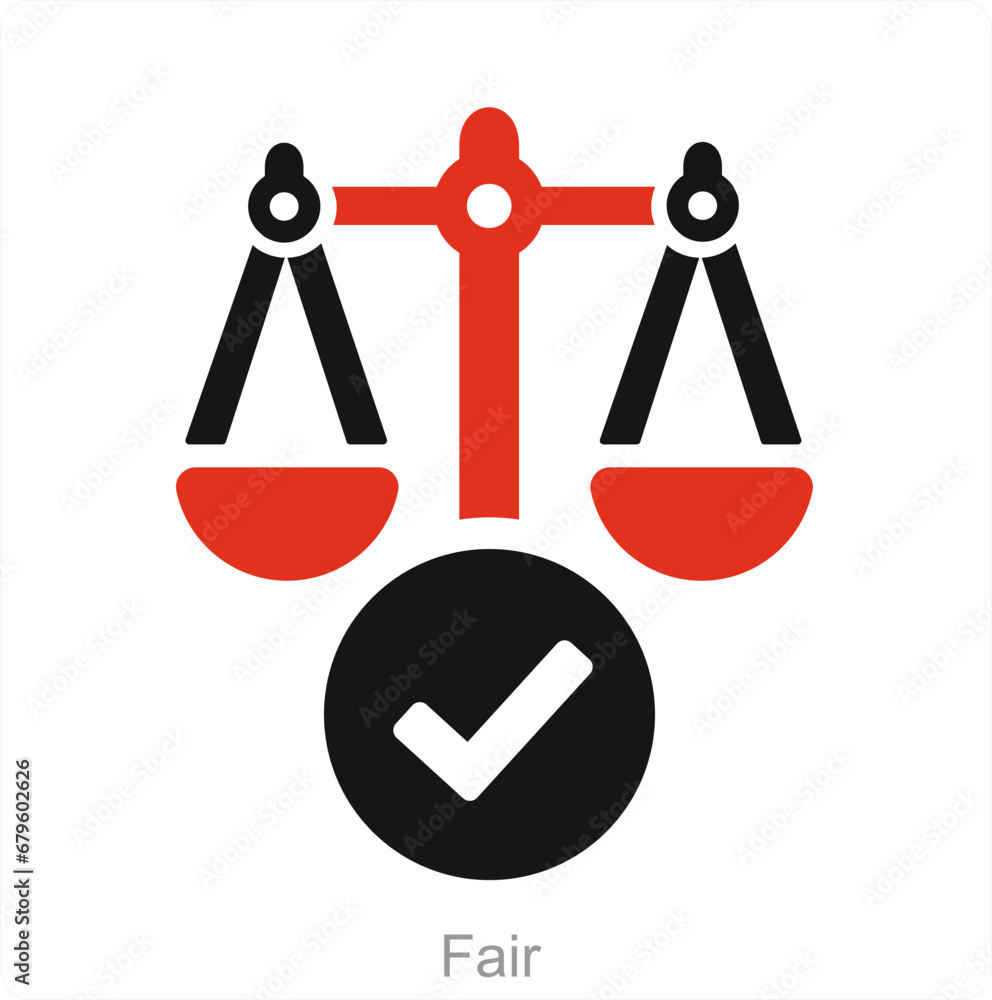 Fair abd legal icon concept Fair abd legal icon concept