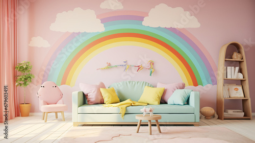 Cute interior of a childs room