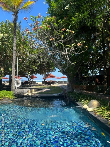 swimming pool in a resort