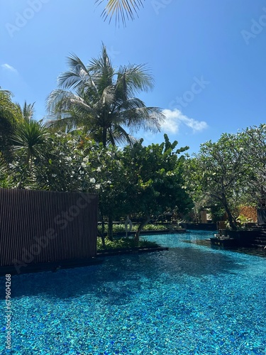 pool in tropical resort