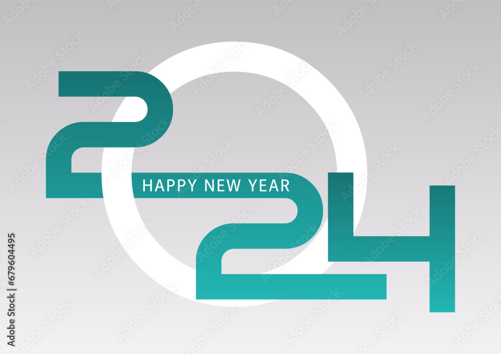 Happy New Year background with an abstract number design