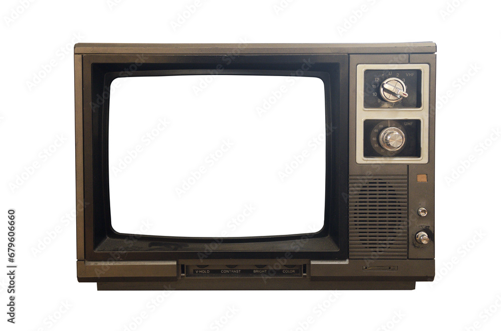 The old TV on the isolated. Retro technology concept. The old TV on the isolated. Retro technology concept.