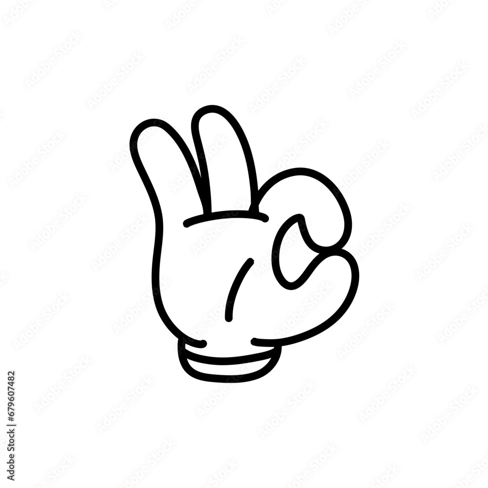 groovy comic hand vector. Collection of cartoon character hands groovy comic hand vector. Collection of cartoon character hands