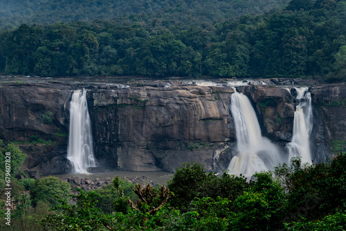 Athirapilly Falls is situated in Athirapilly Panchayat in Chalakudy Taluk of Thrissur District in Kerala