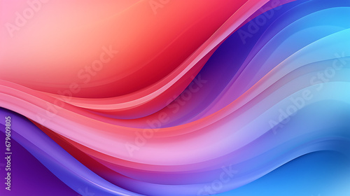 Abstract background with smooth colorful shapes. Generative AI