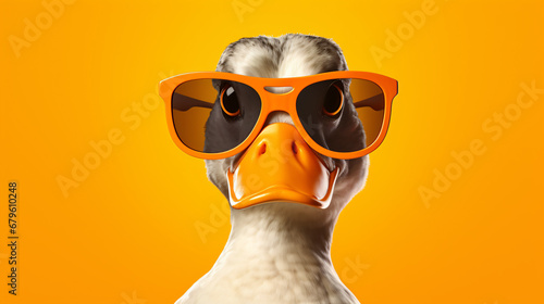 Generative AI illustration of stylish funny duck © UsamaR