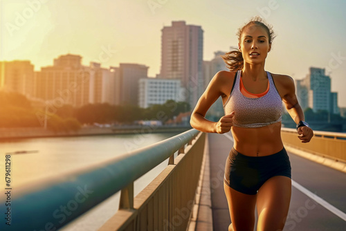A picture of a young lady during a morning jog, symbolizing the desire for health and physical fitness.