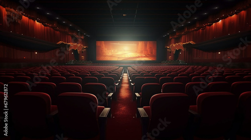 Cinema stage with no people in it 