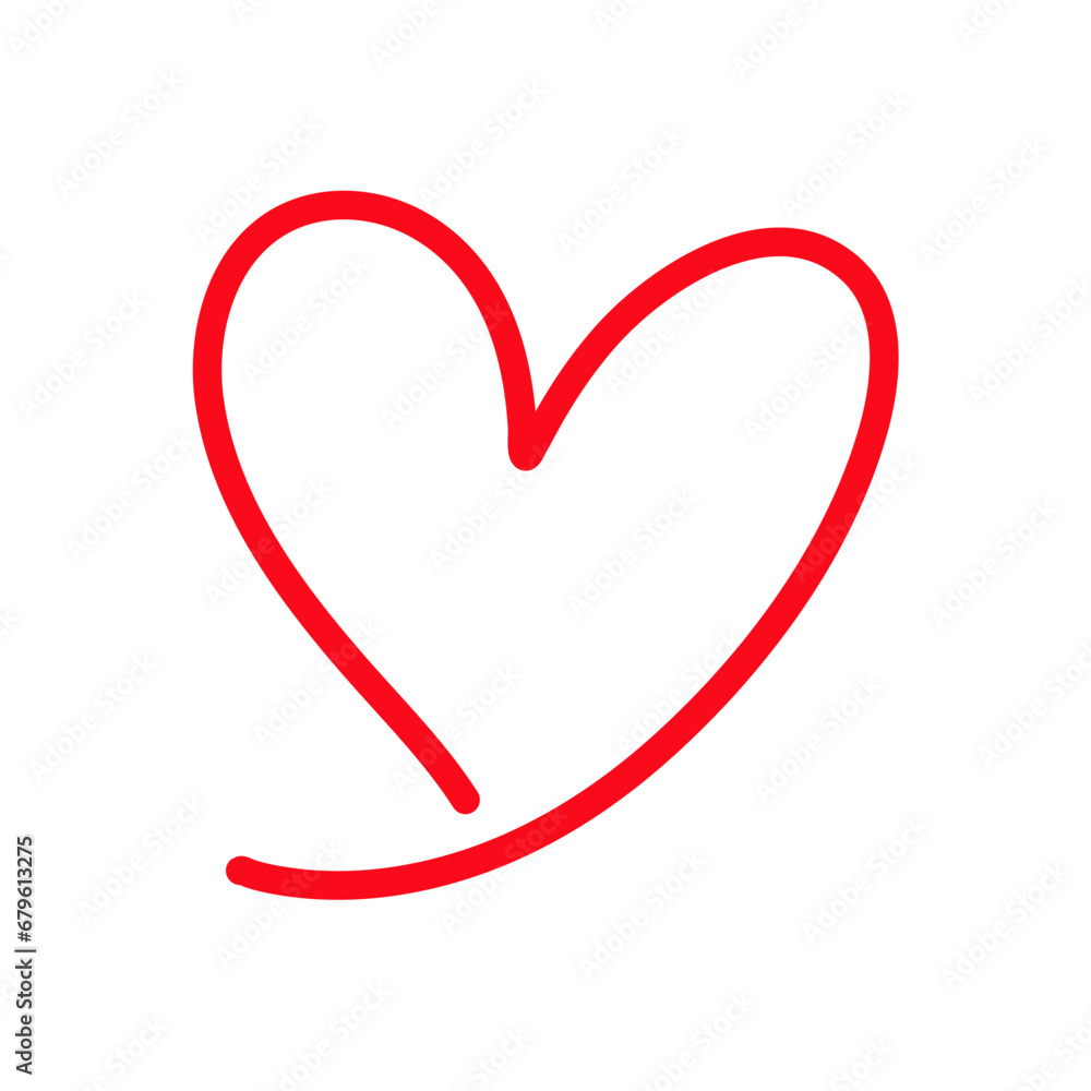 Hand drawn heart. Vector illustration Hand drawn heart. Vector illustration