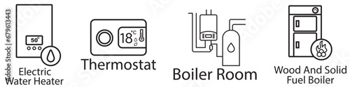 Smart home systems line icons. Editable stroke. For website marketing design, logo, app, template, ui, etc. Vector illustration.