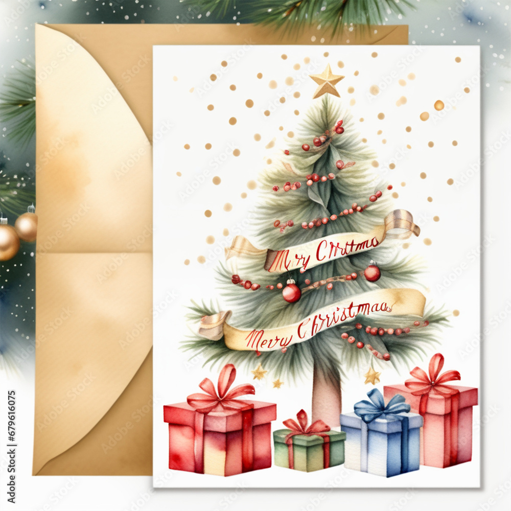 Naklejka premium Christmas card design _06