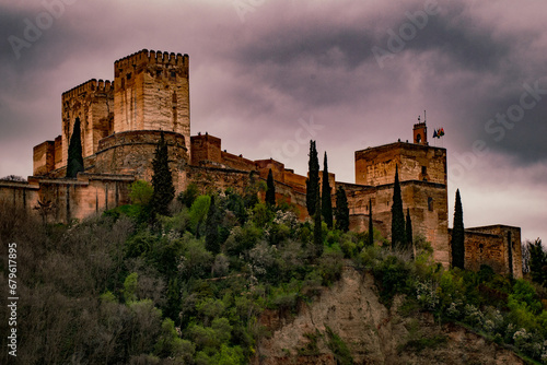 ruins of castle , Alhambra , Spain 