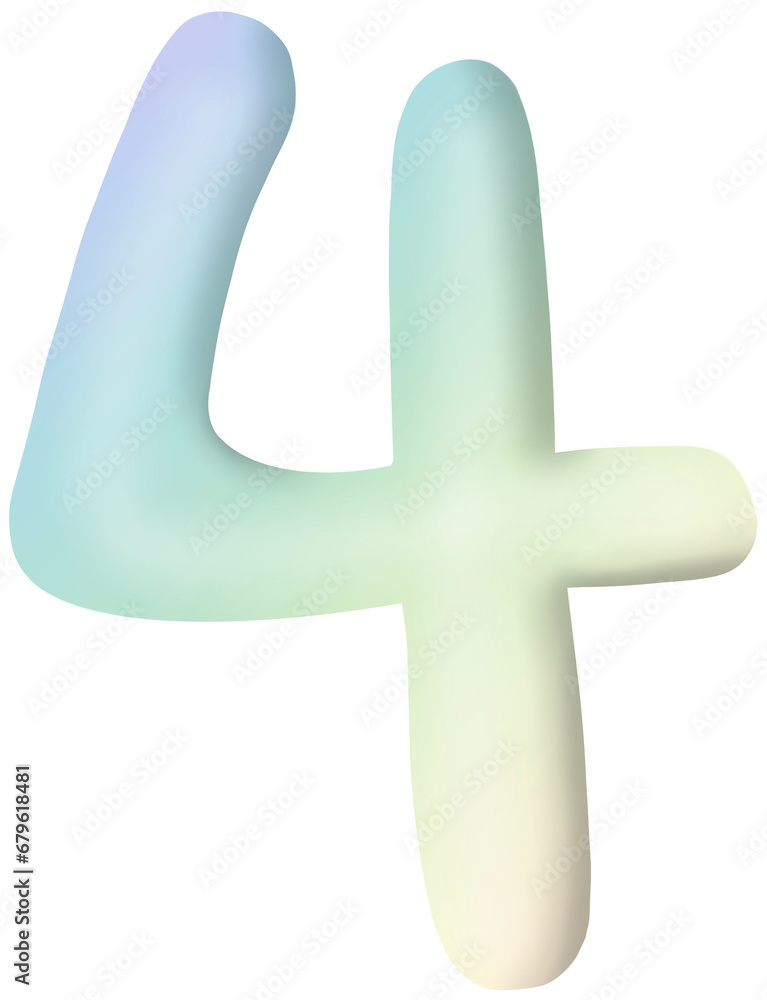 Hindu-Arabic numerals number 4 Hindu-Arabic numerals number 4