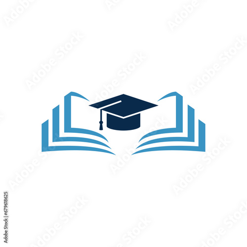 Law logo designs. University and academy vector logo, icon for high school education graduates. Vector Logo Template