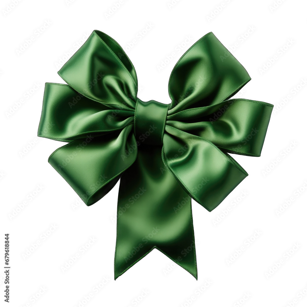 Elegant Christmas tree bow with ribbon isolated on transparent background Elegant Christmas tree bow with ribbon isolated on transparent background