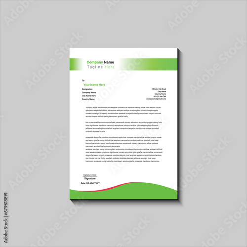 Professional Letterhead Template Design for Business