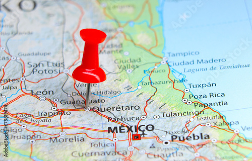 Querétaro, Mexico pin on map